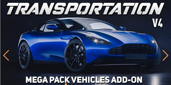 Blendermarket – Transportation – Car and Vehicle Rigged Library Addon v4