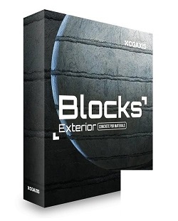 CGAxis – Blocks Exterior Concrete Walls PBR Textures