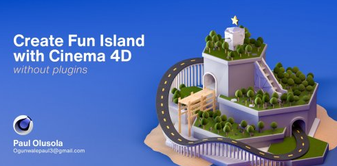 Create a fun 3D island with Cinema 4D