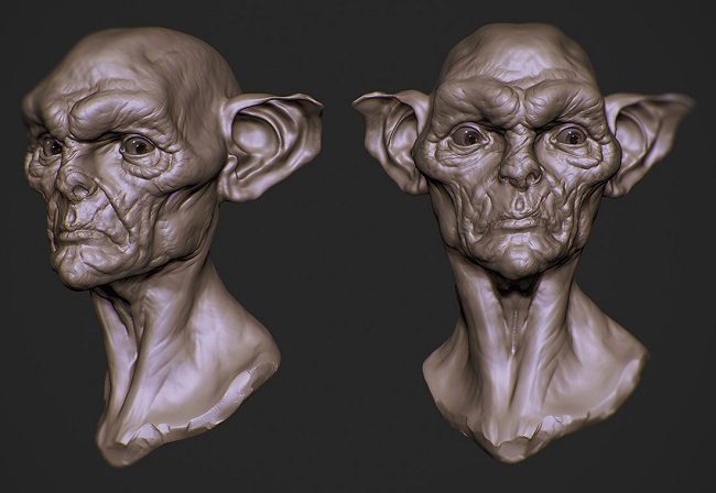 FlippedNormals – Concept Sculpting an Orc Bust