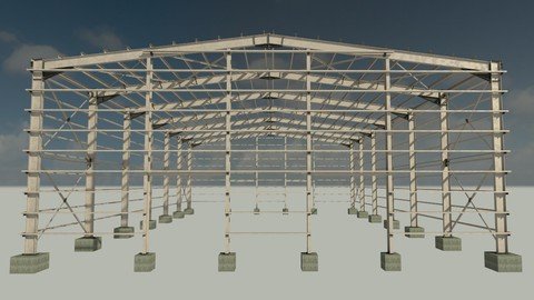 Revit 2022: Complete Steel Structure Warehouse Modeling