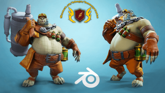 Create a commercial 3D Game Character in Blender full course