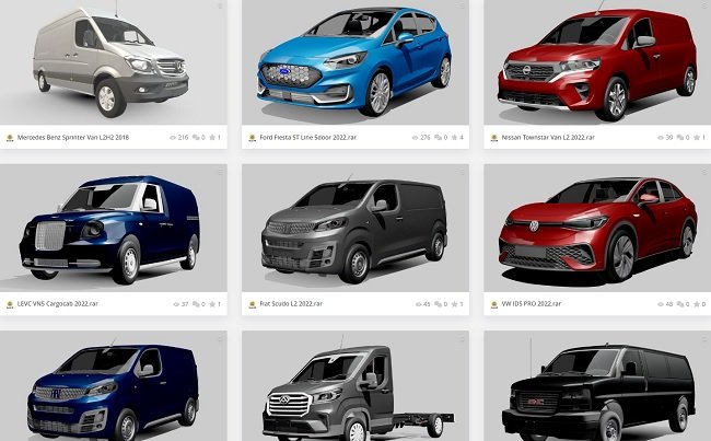 Sketchfab – 1014 Car Models