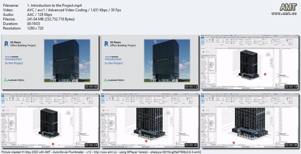 Revit BIM 25 Floors Office Building Complete Project Course