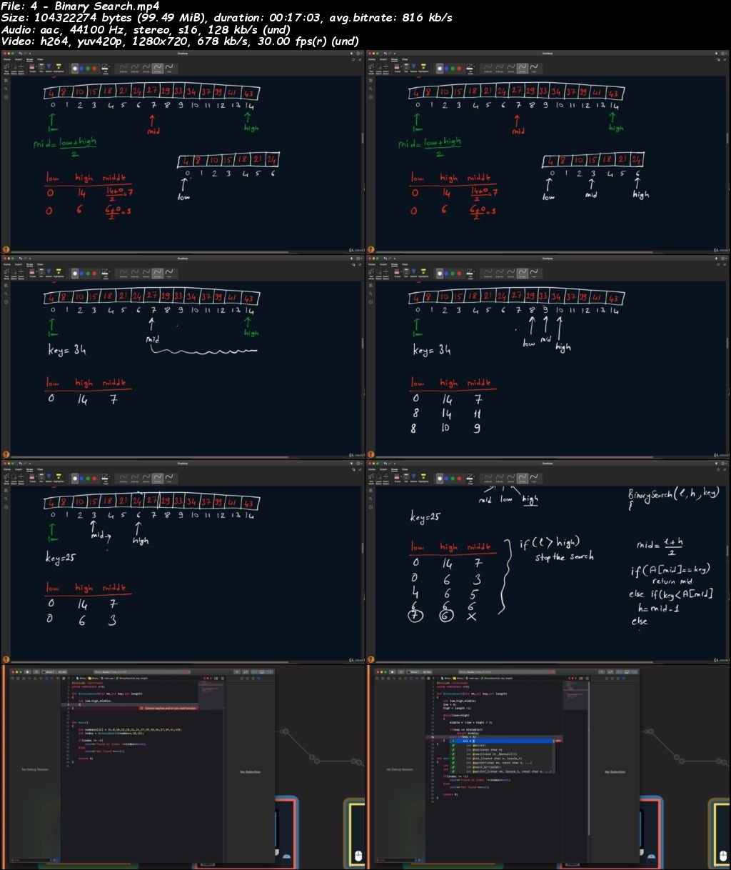 Searching and Sorting Algorithms in C++