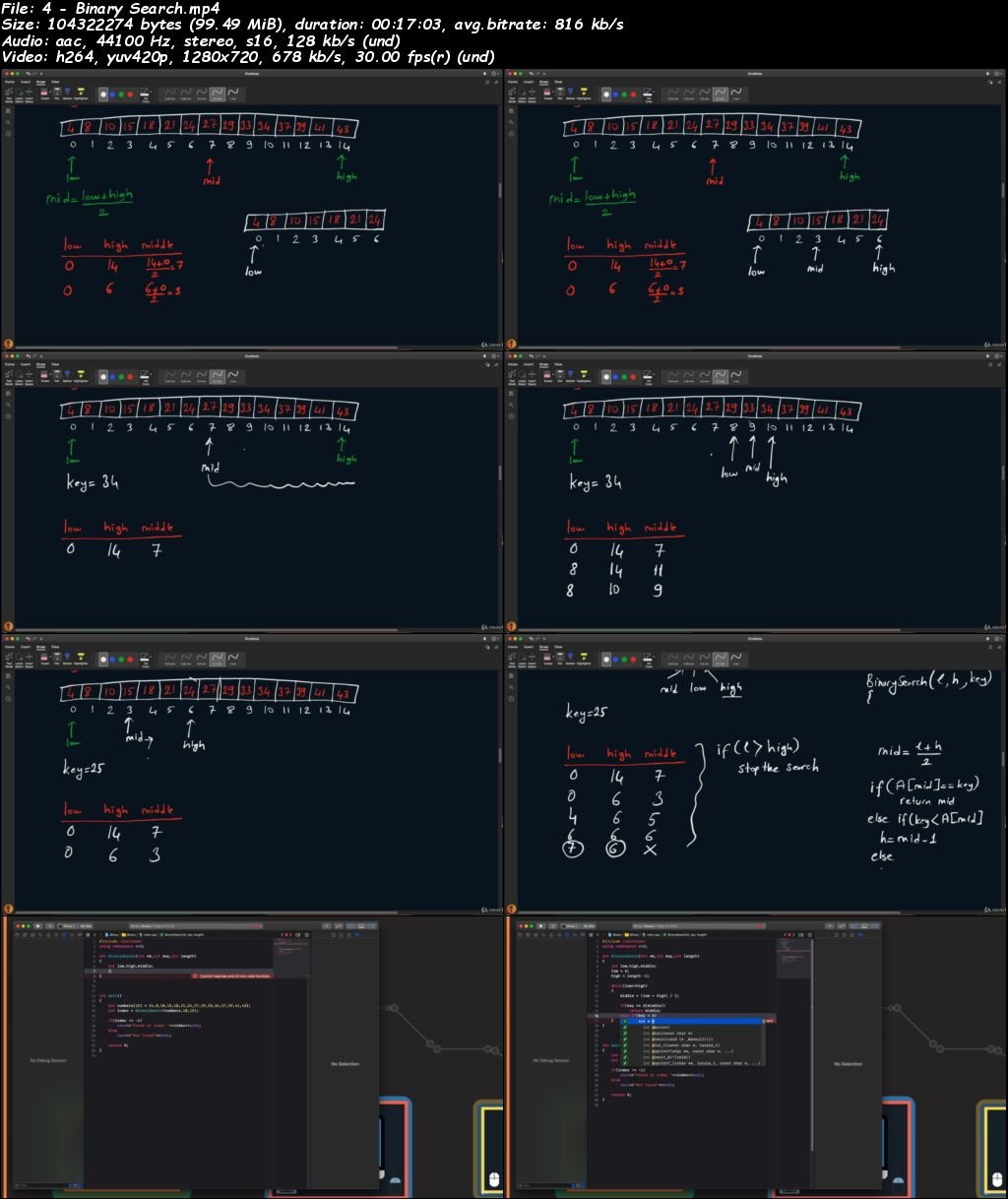 Searching and Sorting Algorithms in C++