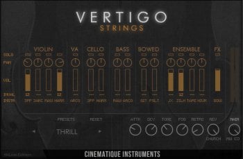 Cinematique Instruments Vertigo Strings Content for HALion screenshot
