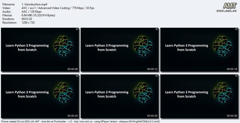 Learn Python 3 Programming from Scratch (2022)