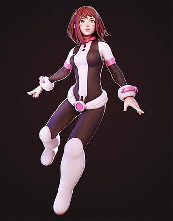 Gumroad – Uraraka Ochako: Character Creation in Blender