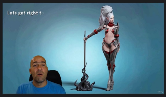 Demon Huntress in Blender course