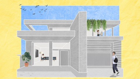 Learn Architecture Rendering In Photoshop ( Collage Style )