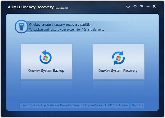 AOMEI OneKey Recovery Professional Edition 1.6