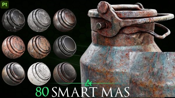 ArtStation – 80 High-Detail Smart Mask – Texturing Essential / substance painter – MEGA PACK