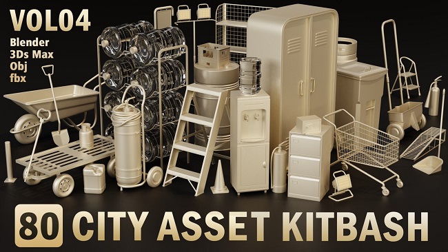 Artstation – 80 City Asset Kitbash