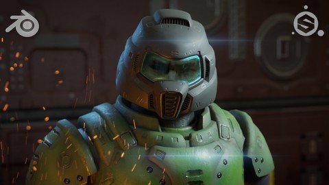 Space Marine Helmet – Blender 2.8 And Substance Painter