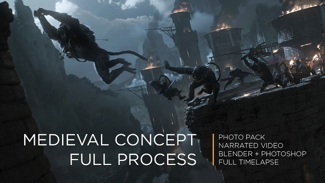 Gumroad – Concept Art Full Process | Medieval Scene