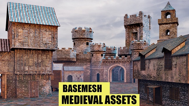 Artstation – BaseMesh: 15 MEDIEVAL Assets+Texture Vol 2