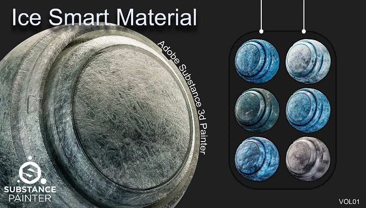 ArtStation – Ice Smart Material – Adobe Substance 3D Painter – VOL 01