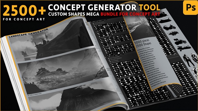Artstation – Concept Generator Tool [Custom shape Mega BUNDLE – 5200 pieces ]