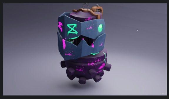 Create a Jinx Grenade in Blender and Substance Painter by Porada Vsevolod