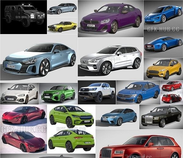 Car 3D Models Bundle December 2022
