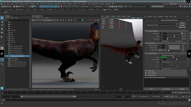 The Gnomon Workshop – Creating Creature Fur Using Xgen & Arnold