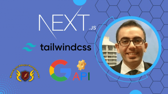 Nextjs, Tailwind CSS 3 Google API project – Next js project