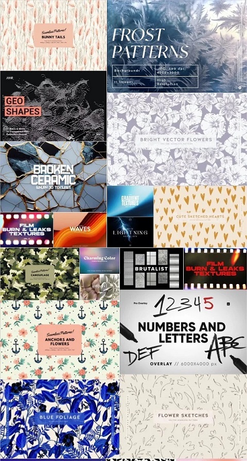 Envato – Textures / Background / Patterns Bundle 1 October 2023