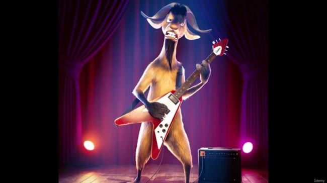 Creating a stylized rock star goat character