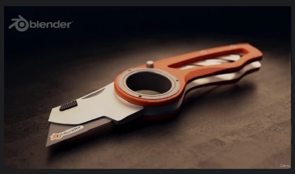 BLENDER: Learn how to create utility knife from A to Z