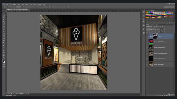 3Ds MAX & Vray – Design 3D Modern Shop Project in 4.5 hrs.
