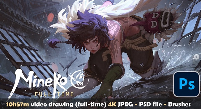 Artstation – Illustration tutorial Mineko: raid