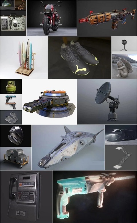 PBR Game 3D-Models Bundle 2 October 2023