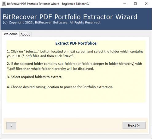 BitRecover PDF Portfolio Extractor Wizard 2.1