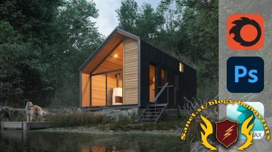 Forest cabin Workshop | 3ds max + Corona render