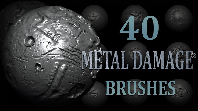 Artstation – Metal Damage Brush + Alphas