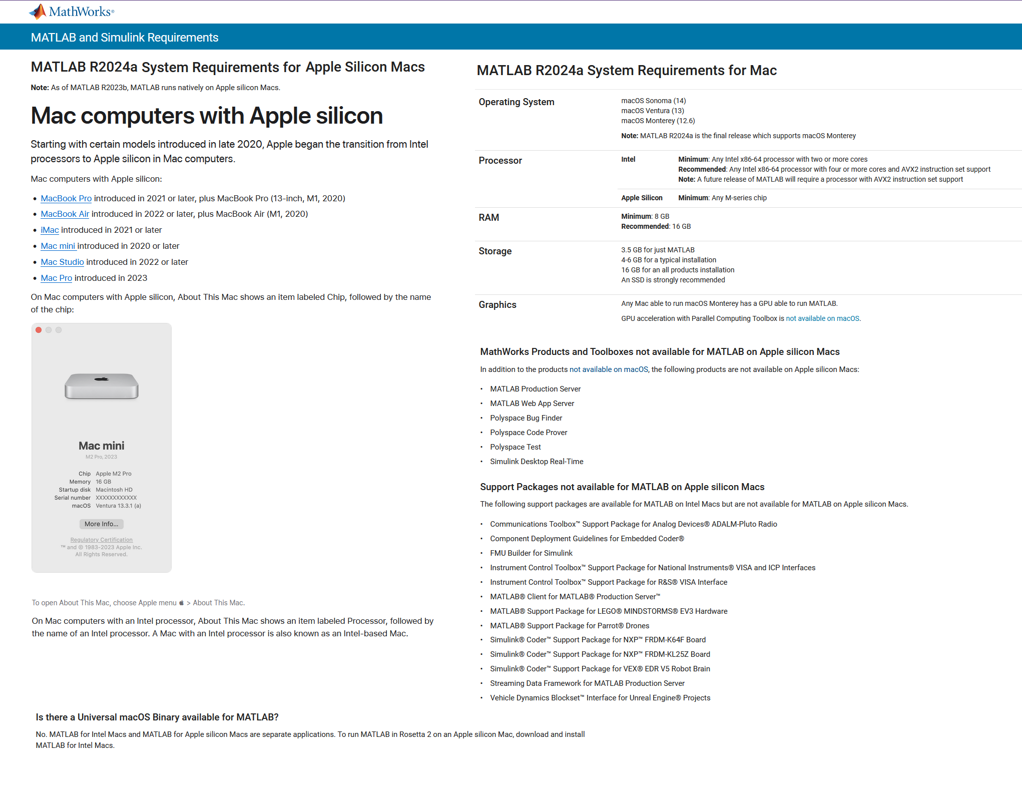 MathWorks MATLAB R2024a macOs (Apple Silicon) with Documentation