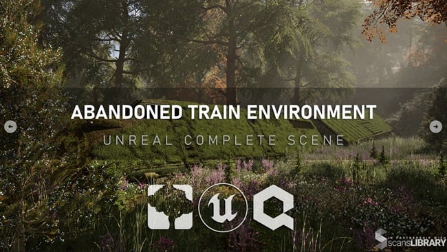 Artstation – Unreal Complete Scene – Abandoned Train