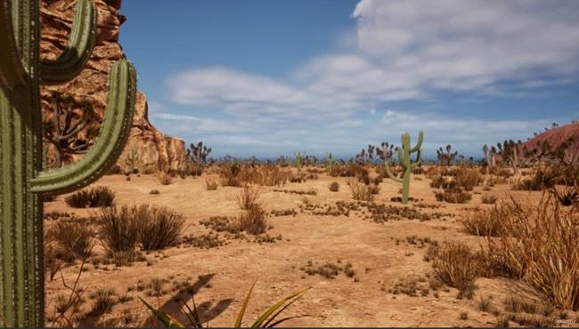 Create realistic game Cactus Optimized with Speedtree for UE