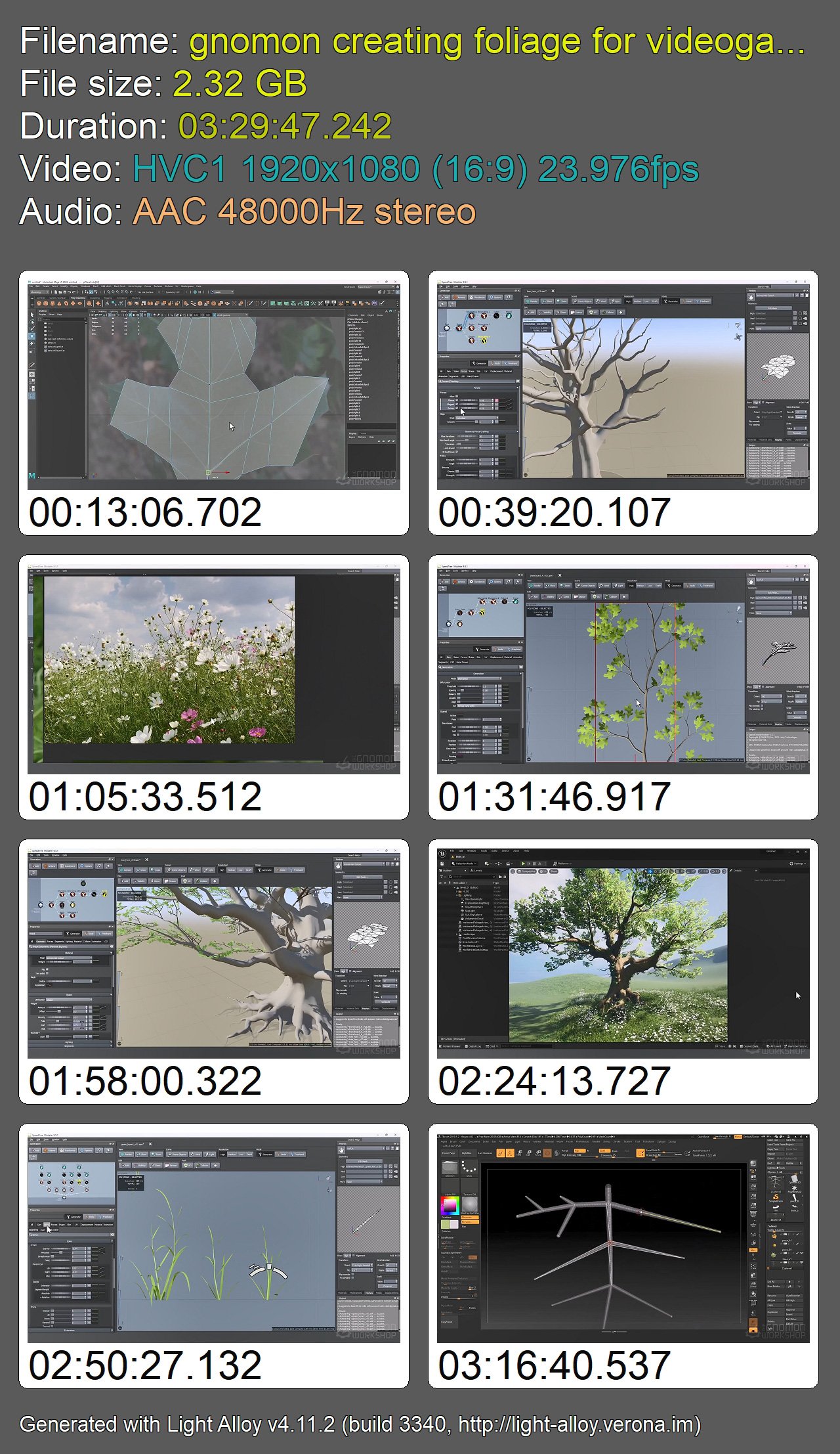 The Gnomon Workshop - Creating Foliage for Videogames: SpeedTree, Maya, ZBrush, Substance &amp; UE5 Workflow