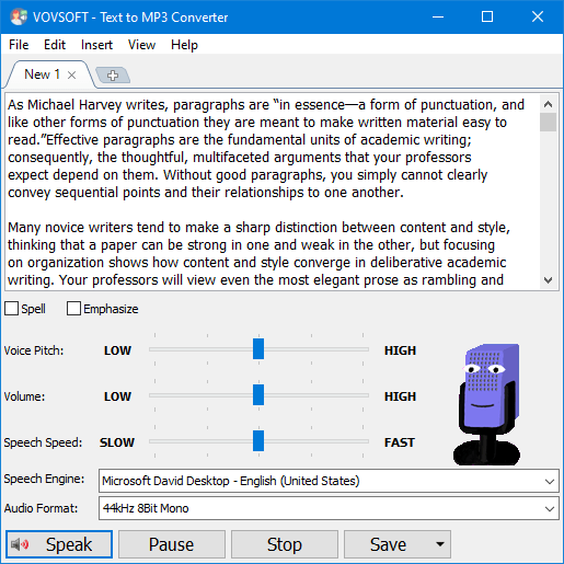 VovSoft Text to MP3 Converter 3.5