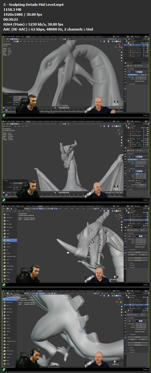 Introduction To 3D Sculpting In Blender - Model A Dragon