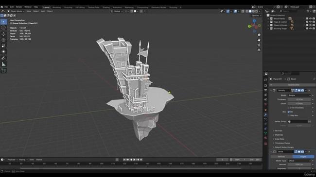 Texture Paint A Castle In Blender 4.1 By Years Of Experience
