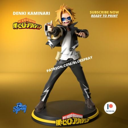 Blue Spray – Denki Kaminari Sculpture – 3D Model