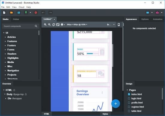 Bootstrap Studio 6.7.3 Linux