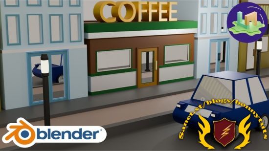 Blender : Car (Low-Poly) + Animation