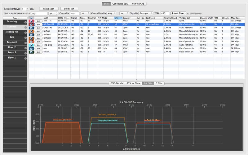 WiFi Scanner 3.4 MacOSX