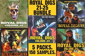 Dave Zeke Royal Royal Digs Volumes 21-25 BUNDLE (150 Prechopped Samples) WAV