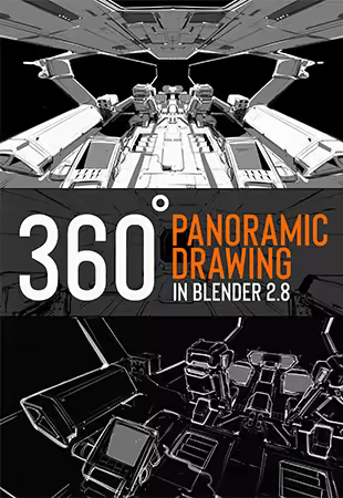 360 Panoramic Drawing in Blender