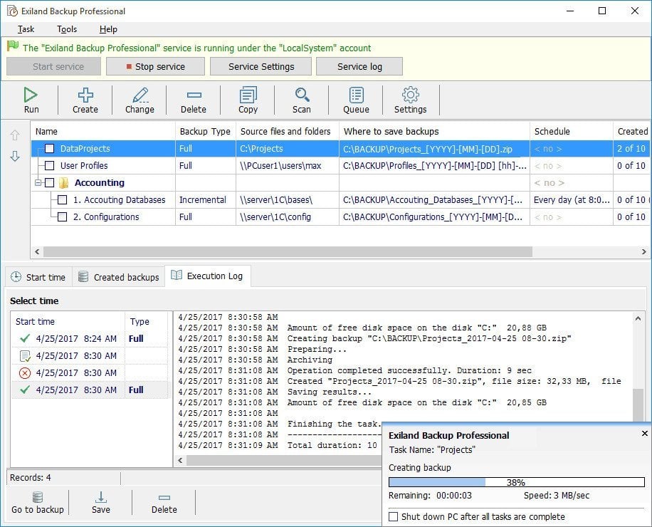 Exiland Backup Professional 7.0 Multilingual